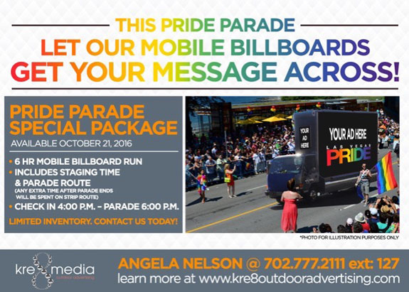 PRIDE Parade Mobile Billboard Offer