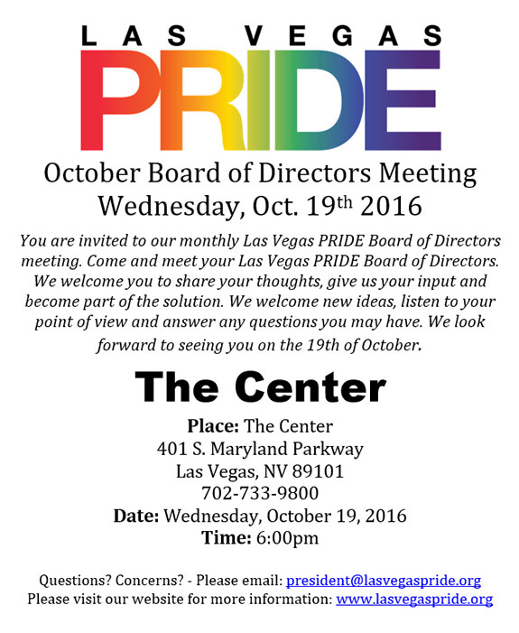 SNAPI Board Meeting - October 19, 2016