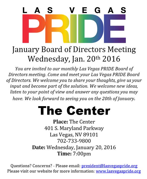 SNAPI Board Meeting - January 20, 2016