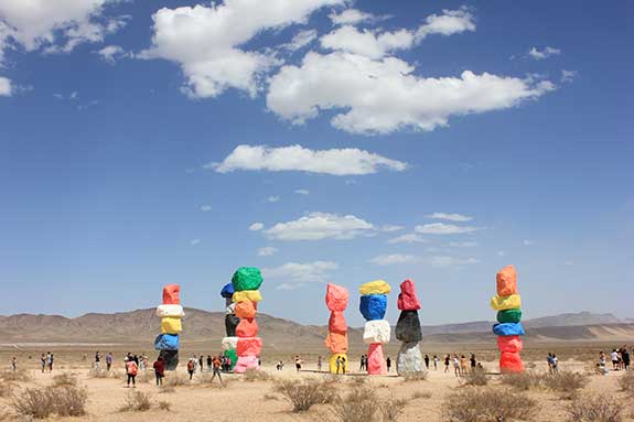 Seven Magic Mountains art exhibit