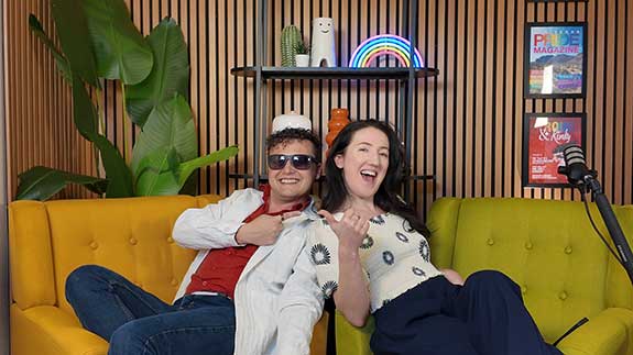 Las Vegas PRIDE Podcast Hosts, Meliton Kleiner-Lai (L) and Megan Sanchez (R)